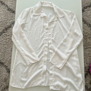 White oversized coverup